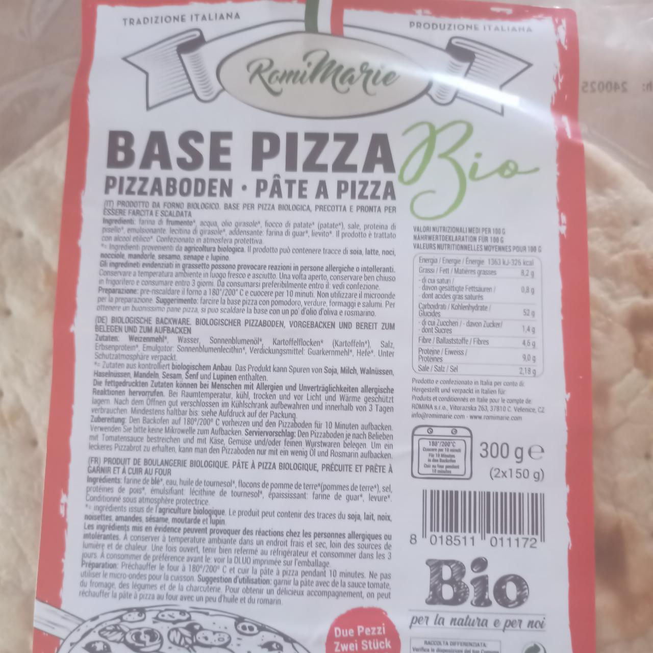 Fotografie - Base pizza bio RomiMarie