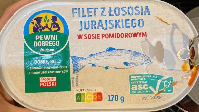 Fotografie - Filet z łososa jurajskiego w sosie pomidorowym Pewni dobrego Auchan