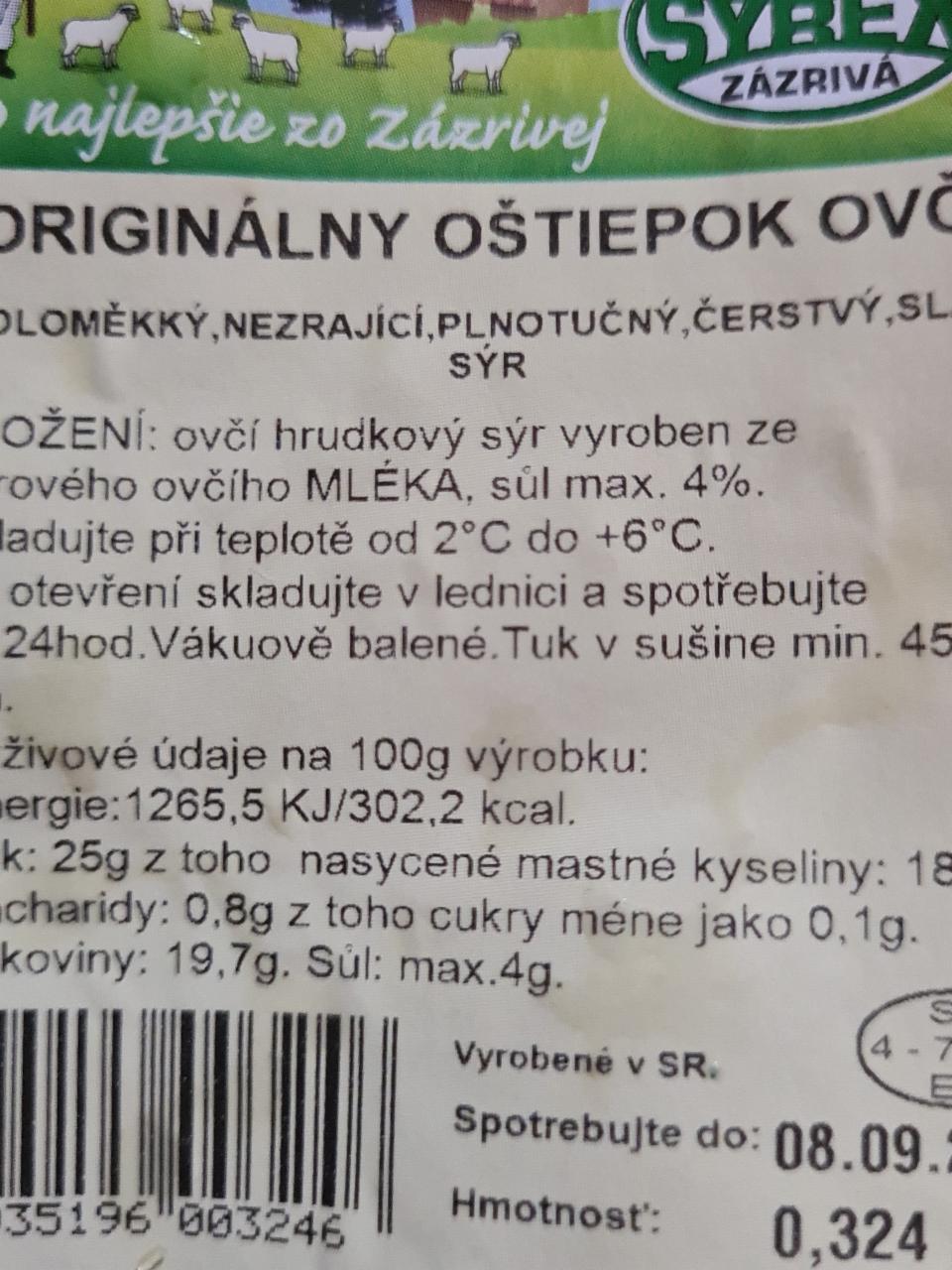 Fotografie - Originálny oštiepok ovčí Syrex Zázrivá