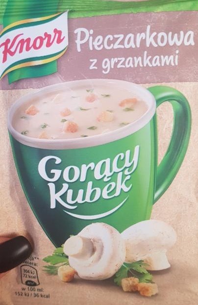 Fotografie - Pieczarkowa z grzankami goracy kubek Knorr