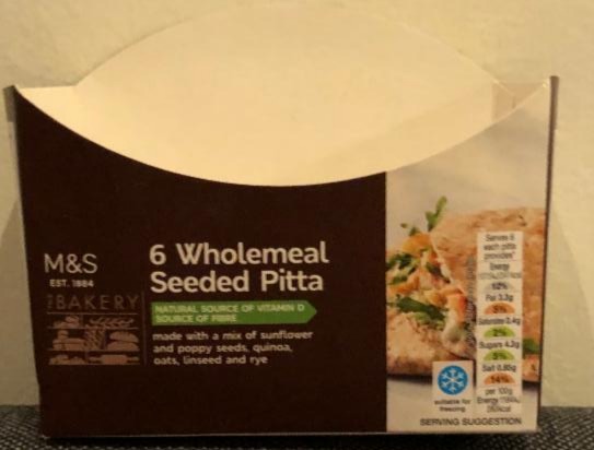 Fotografie - 6 Wholemeal Seeded Pitta Marks & Spencer