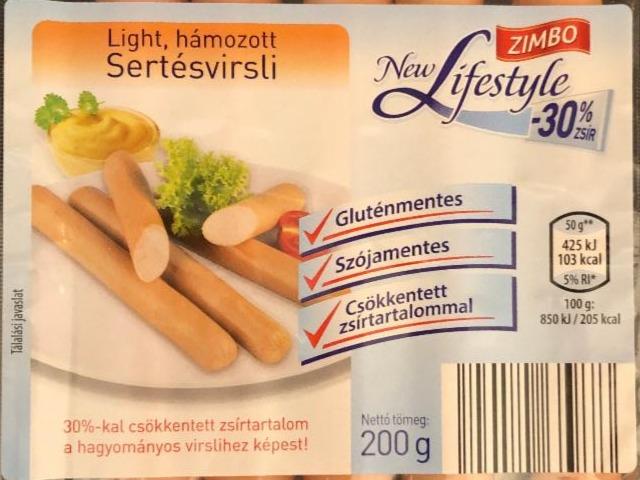 Fotografie - New Lifestyle Light, hámozott Sertés Virsli -30% zsír Zimbo