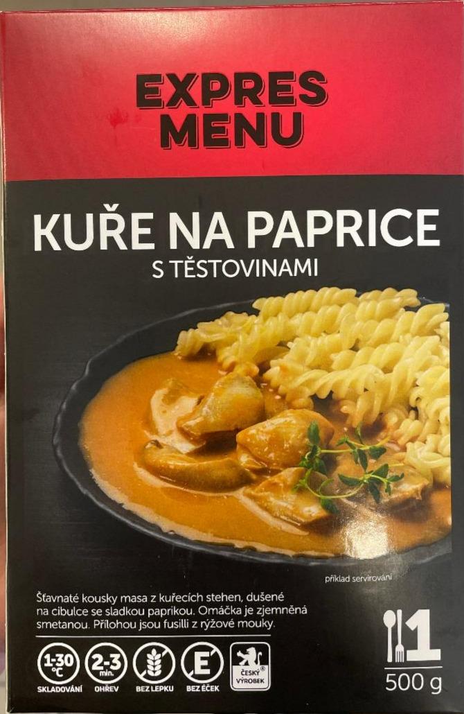 Fotografie - Kuře na paprice s těstovinami Expres menu