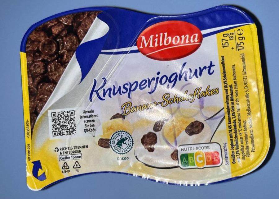 Fotografie - Knusperjoghurt banane-schokoflakes Milbona