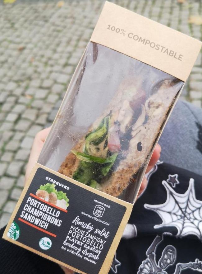 Fotografie - Portobello Champignons Sandwich Starbucks