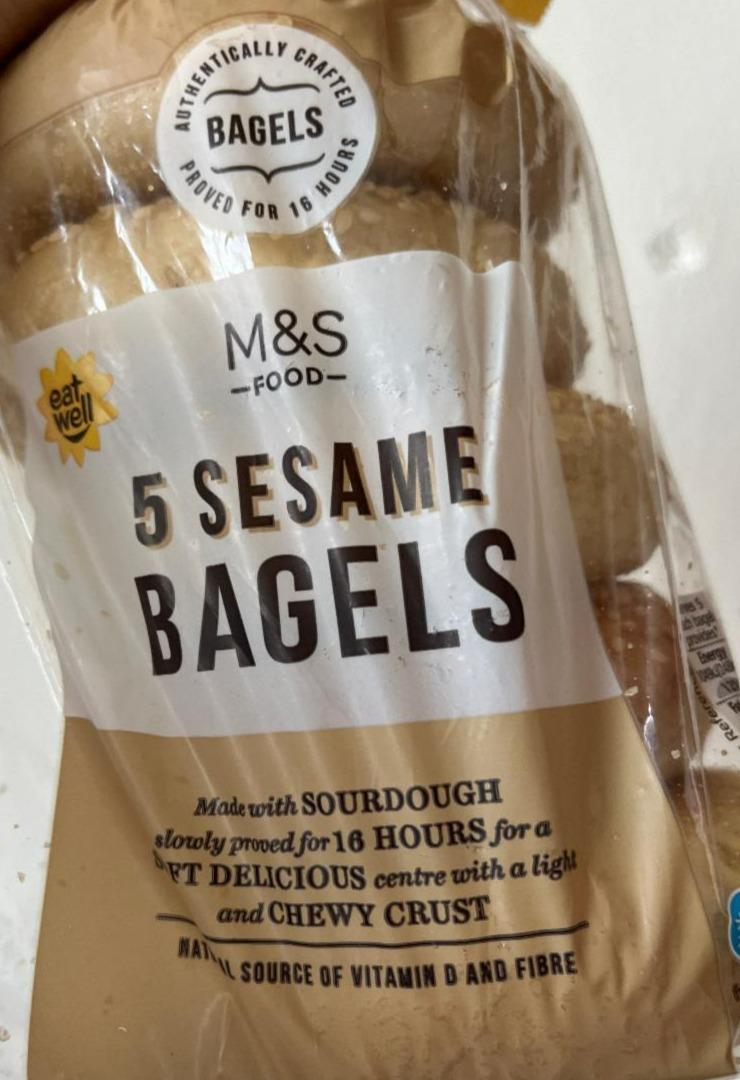 Fotografie - 5 sesame bagels M&S Food