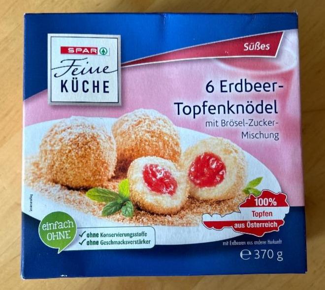 Fotografie - Erdbeer-topfenknödel mit brösel-zucker-mischung Spar feine küche