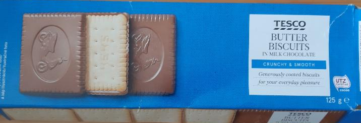 Fotografie - Butter Biscuits in milk chocolate Tesco