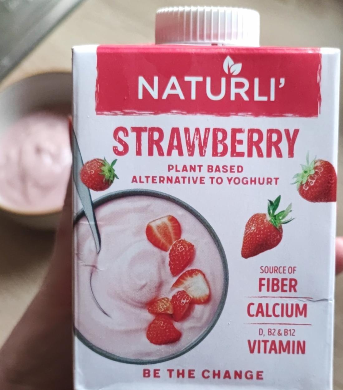 Fotografie - Strawberry plant based alternative to yoghurt NATURLI