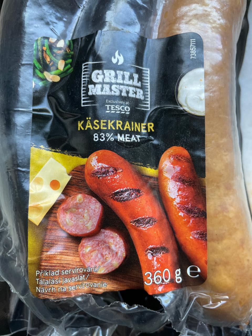 Fotografie - Käsekrainer 83% meat Grill master