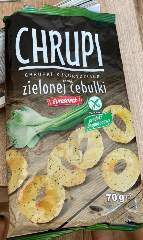 Fotografie - Chrupi chrupki kukurydziane smak zielonej cebulki Eurosnack