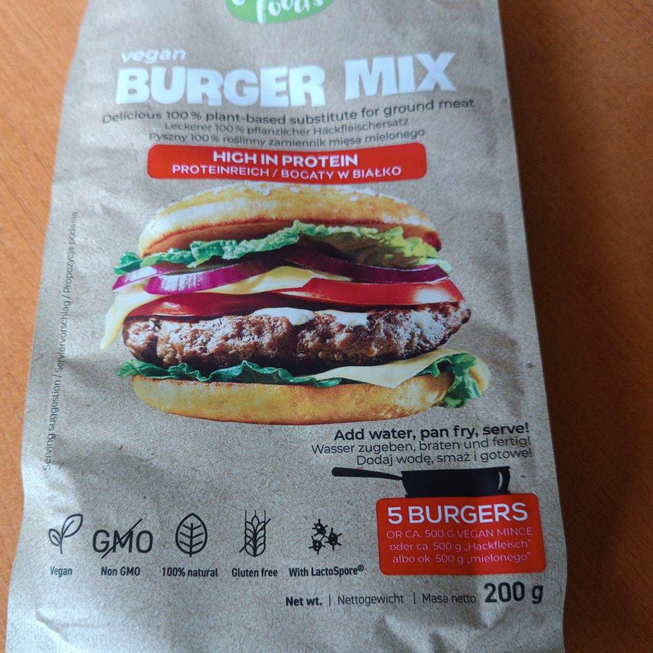 Fotografie - Vegan burger mix Cultured Foods