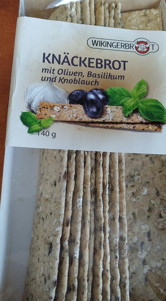 Fotografie - Knäckebrot mit Oliven, Basilikum und Knoblauch Wikingerbrot