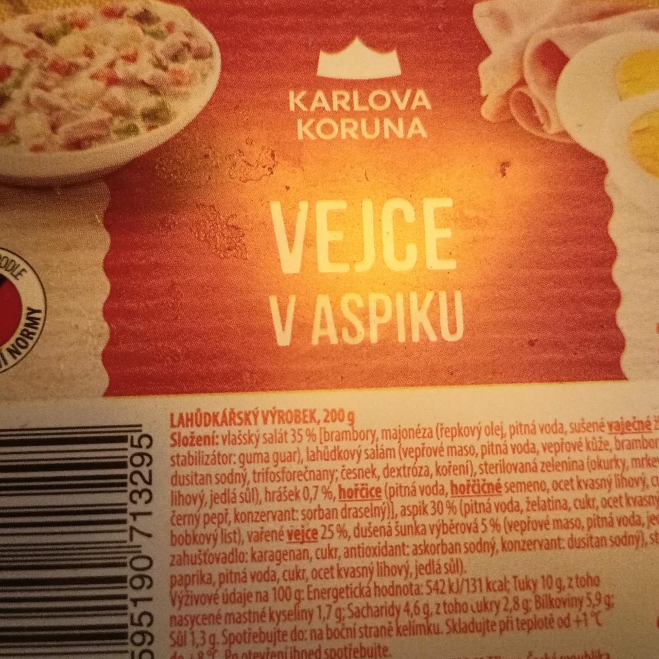 Fotografie - vejce v aspiku Karlova Koruna