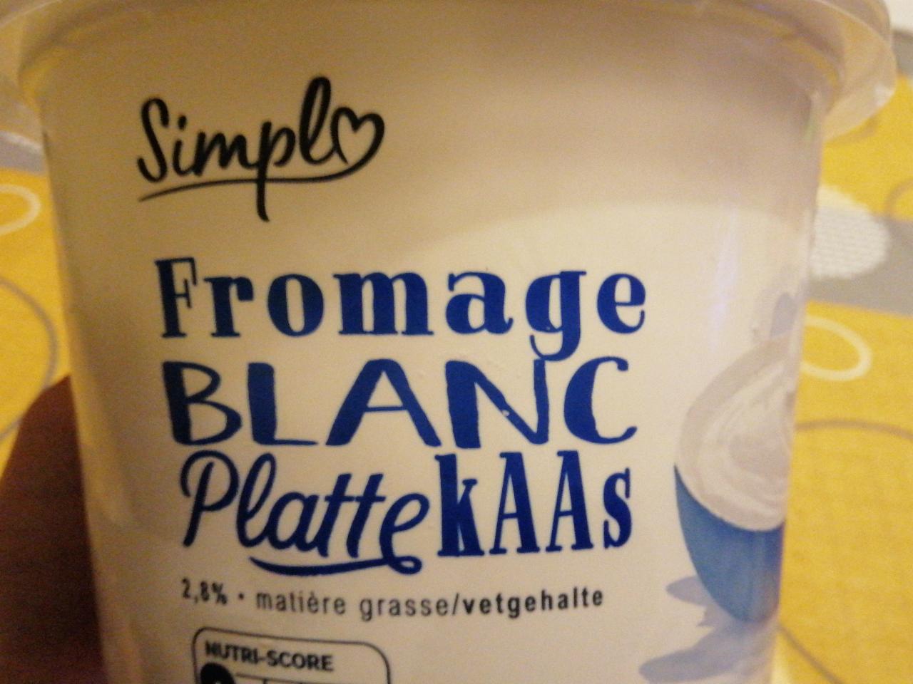 Fotografie - Fromage blanc Platte kaas Simpl