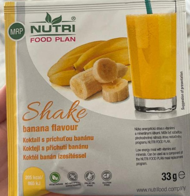 Fotografie - Shake banana flavour Nutri food plan