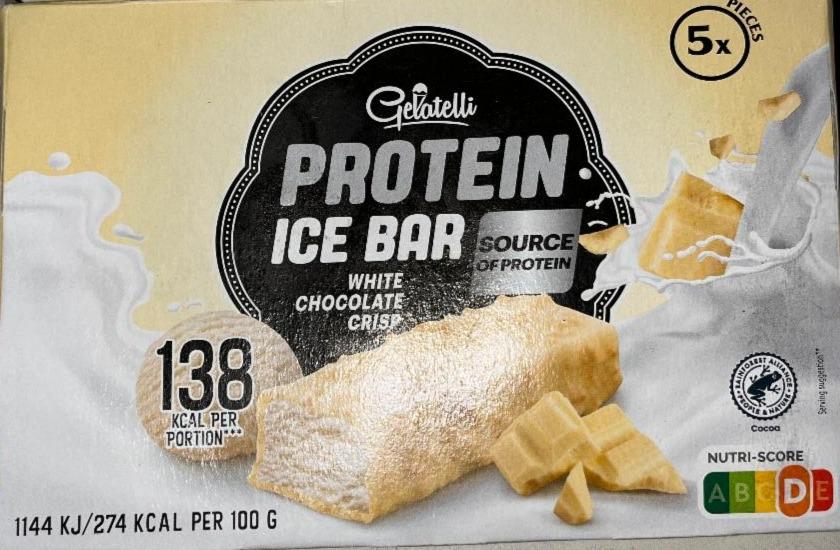 Fotografie - Protein ice bar white chocolate crisp Gelatelli