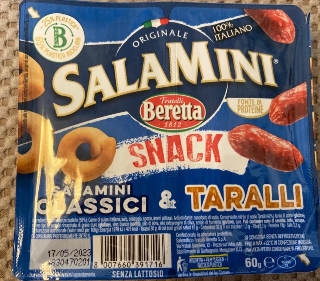 Fotografie - Snack Salamini Classici & Taralli Fratelli Beretta