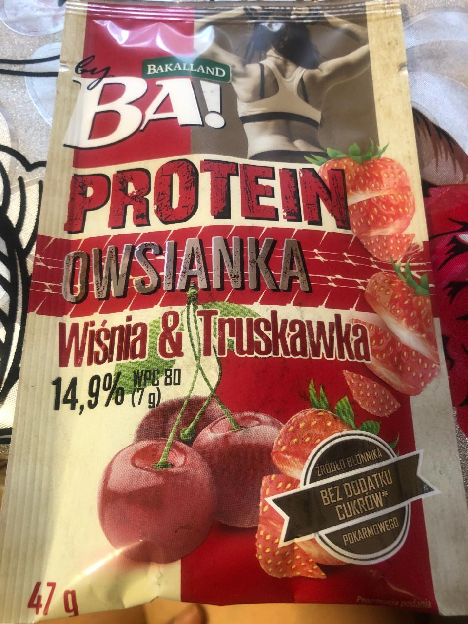 Fotografie - Ba! Owsianka Proteinowa Wiśnia i Truskawka Bakalland