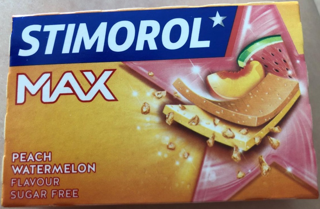 Fotografie - Max Peach Watermelon Sugar-free chewing gum Stimorol