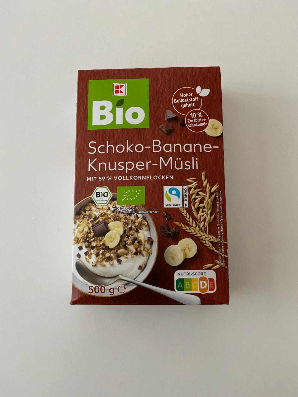 Fotografie - Schoko-Banane-Knusper-Müsli K-Bio