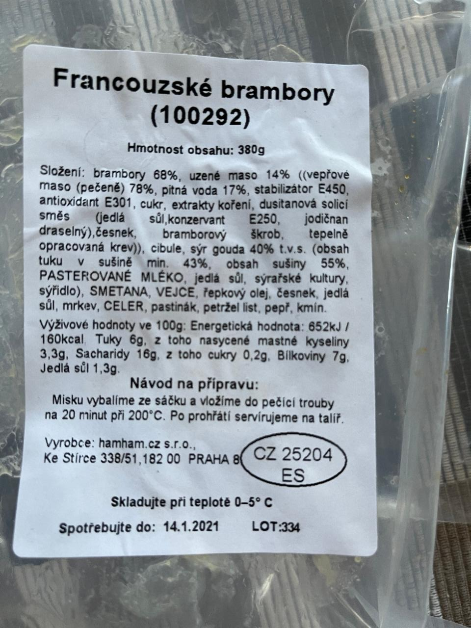 Fotografie - Francouzské brambory Hamham