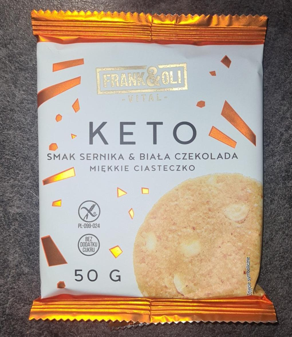 Fotografie - KETO Smak Sernika & Biała Czekolada Miękkie Ciasteczko Frank&Oli