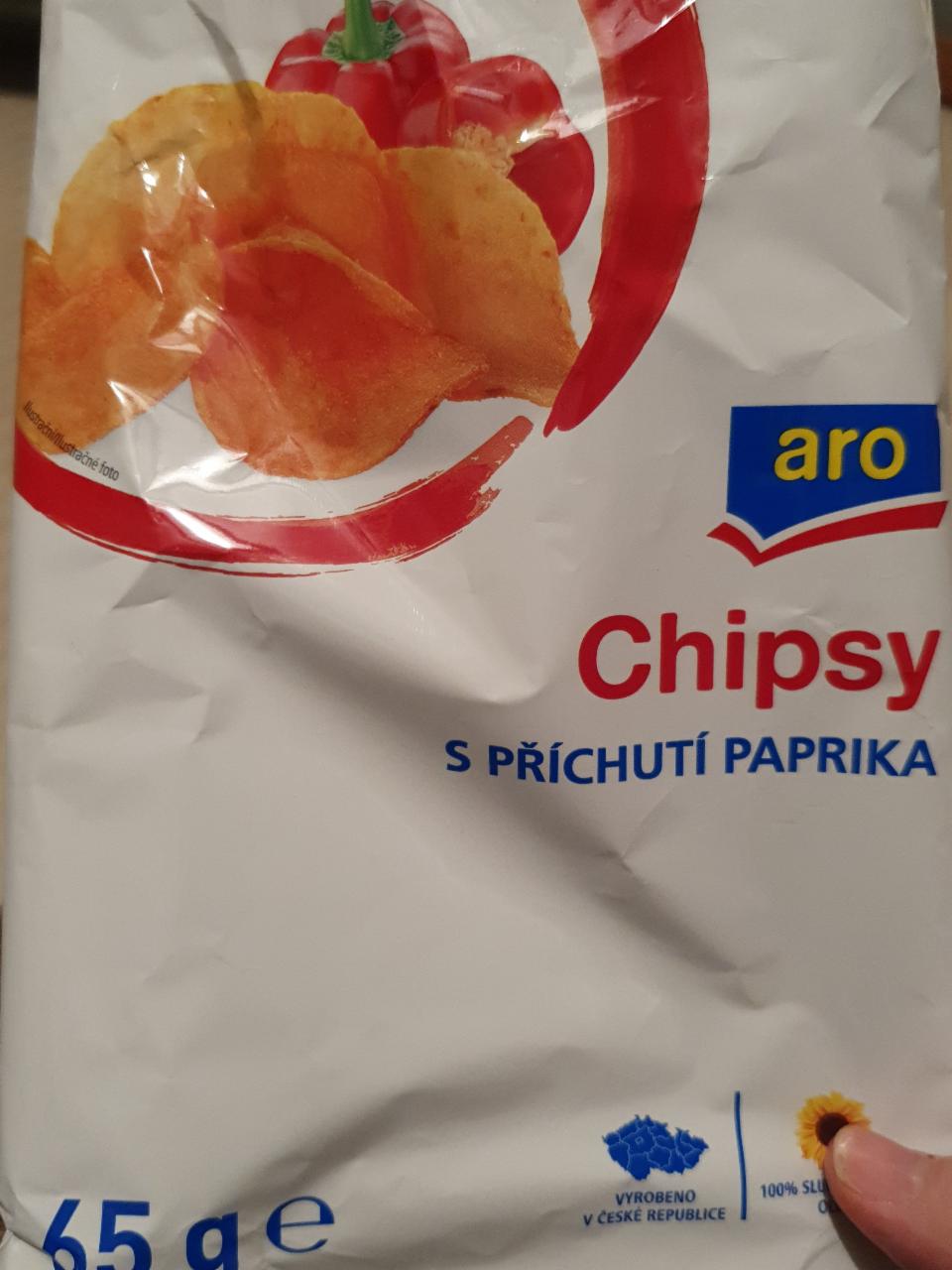 Fotografie - Chipsy s příchutí paprika Aro