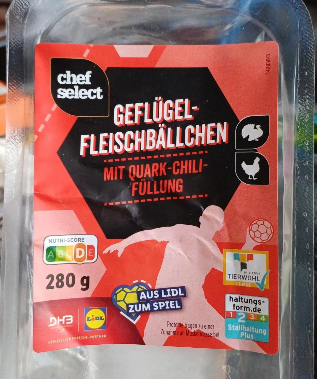 Fotografie - Geflügel Fleischbällchen mit Quark-Chili Füllung Chef Select