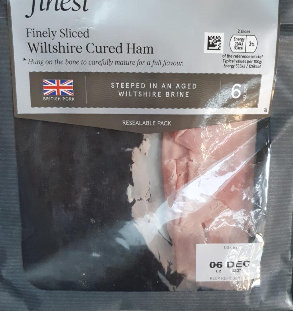 Fotografie - Finely sliced wiltshire cured ham Tesco Finest