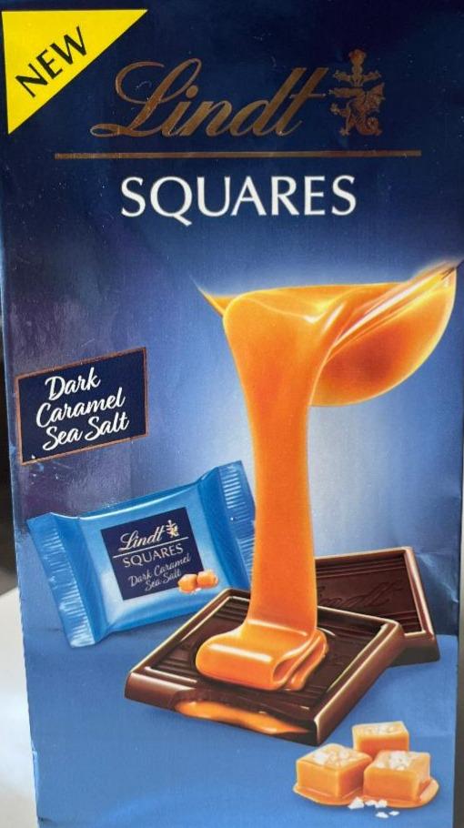 Fotografie - Squares dark caramel sea salt Lindt