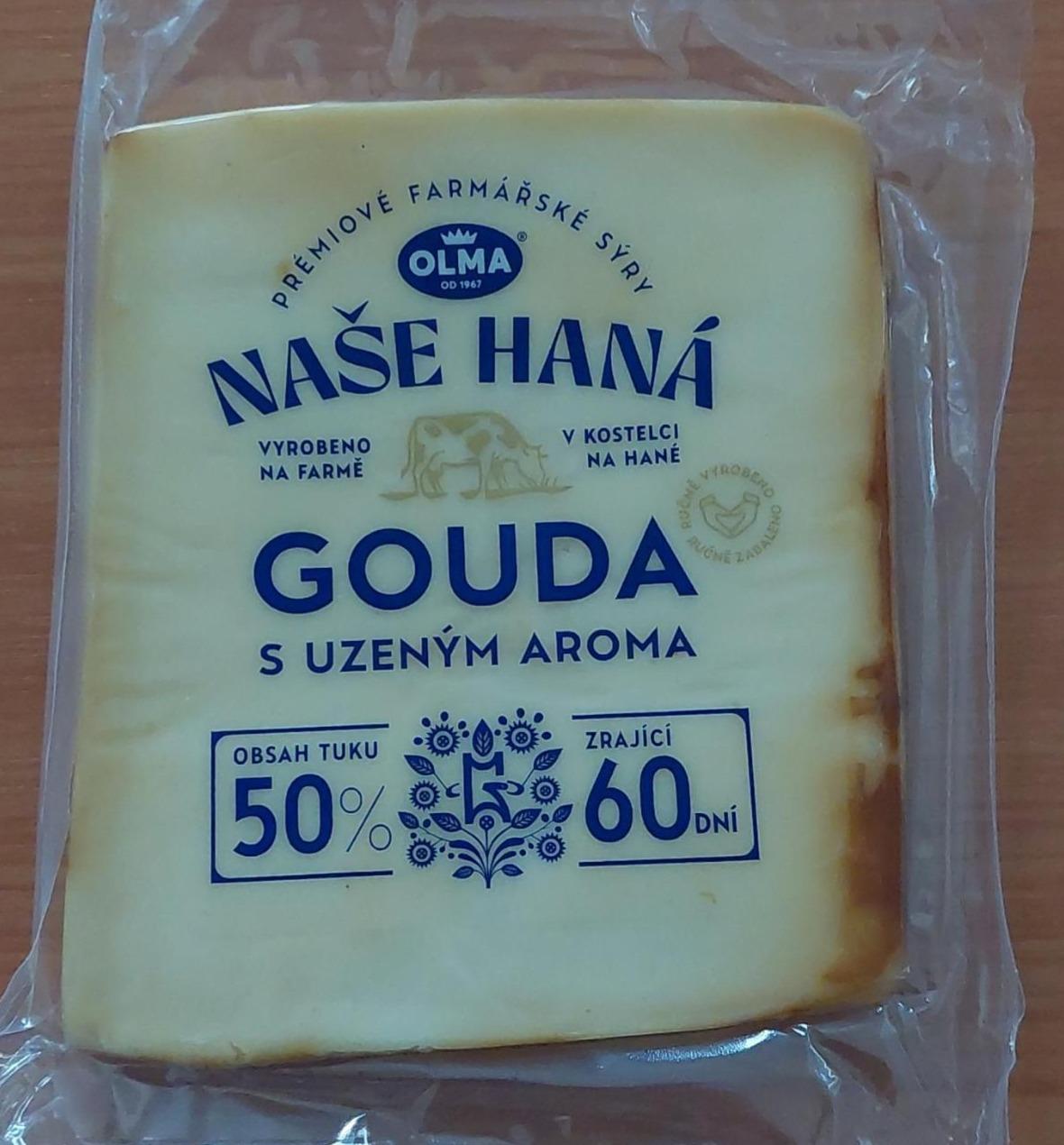 Fotografie - Naše Haná Gouda s uzeným aroma 50% tuku Olma