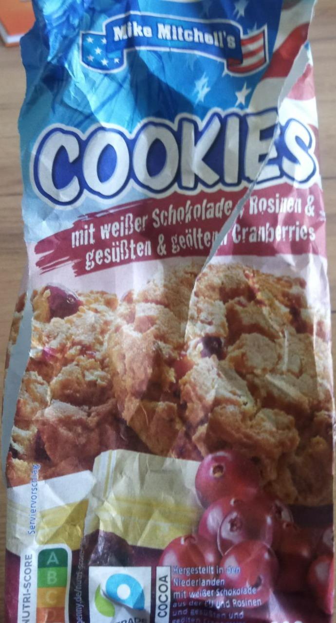 Fotografie - Cookies mit Weißer Schokolade, Rosinen & gesüßten & geölten Cranberrries Mike Mitchell's