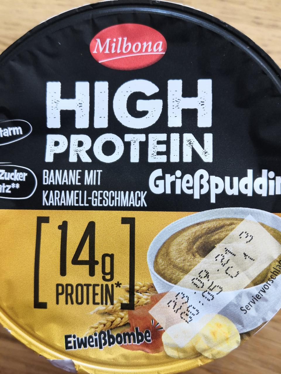 Fotografie - High protein Banane mit Karamel-geschmack Griespudding Milbona