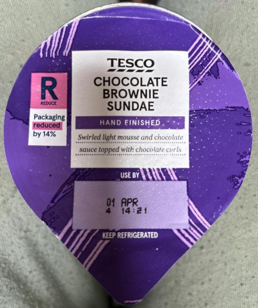 Fotografie - Chocolate Brownie Sundae Tesco