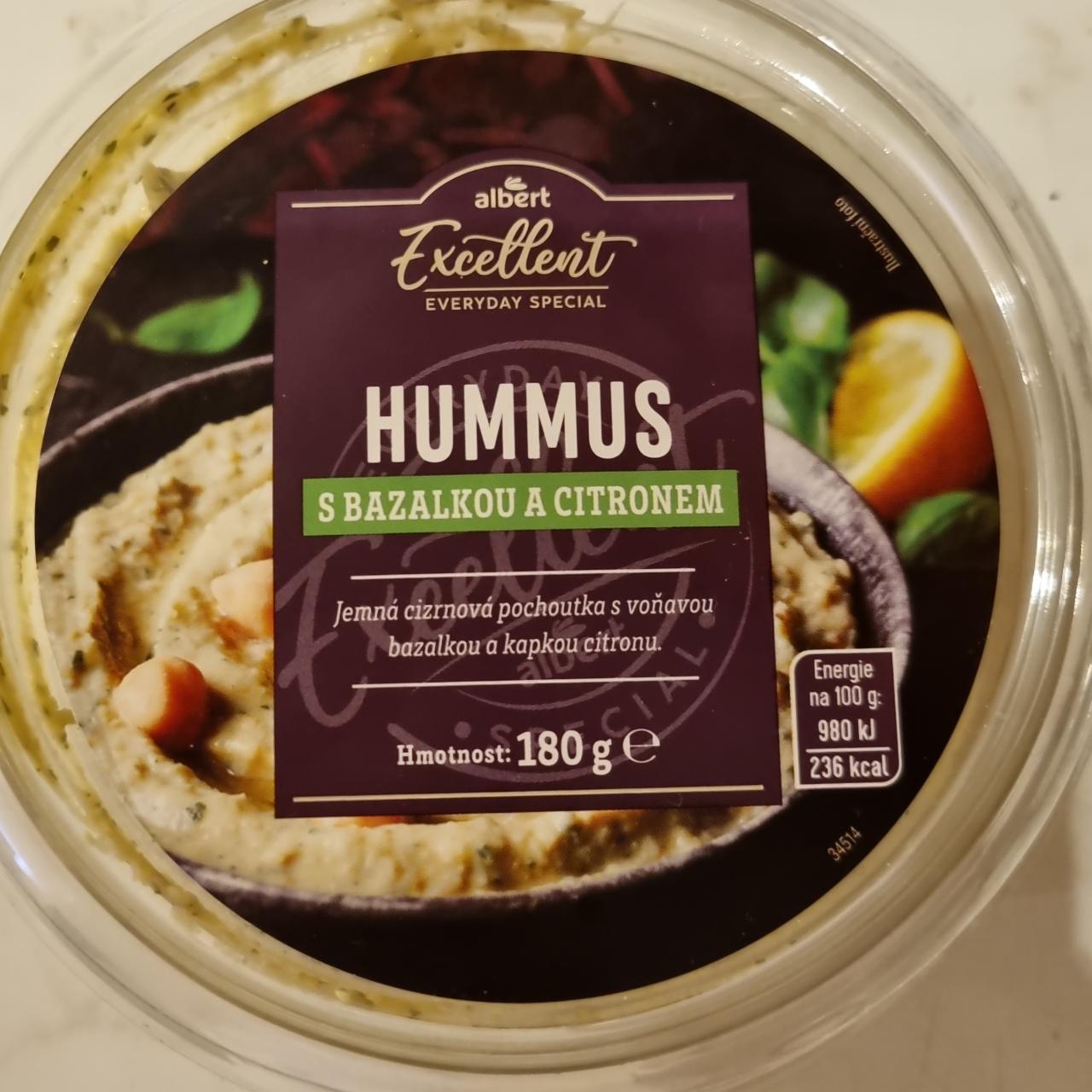 Fotografie - Hummus s bazalkou a citronem Albert Excellent