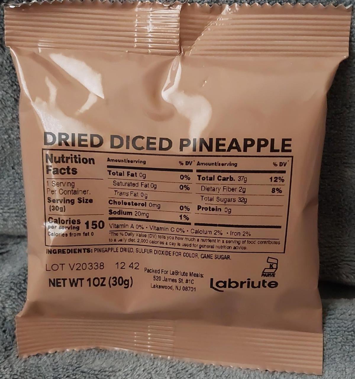 Fotografie - Dried diced pineapple Labriute