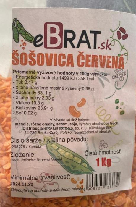 Fotografie - Šošovica červená eBrat.sk