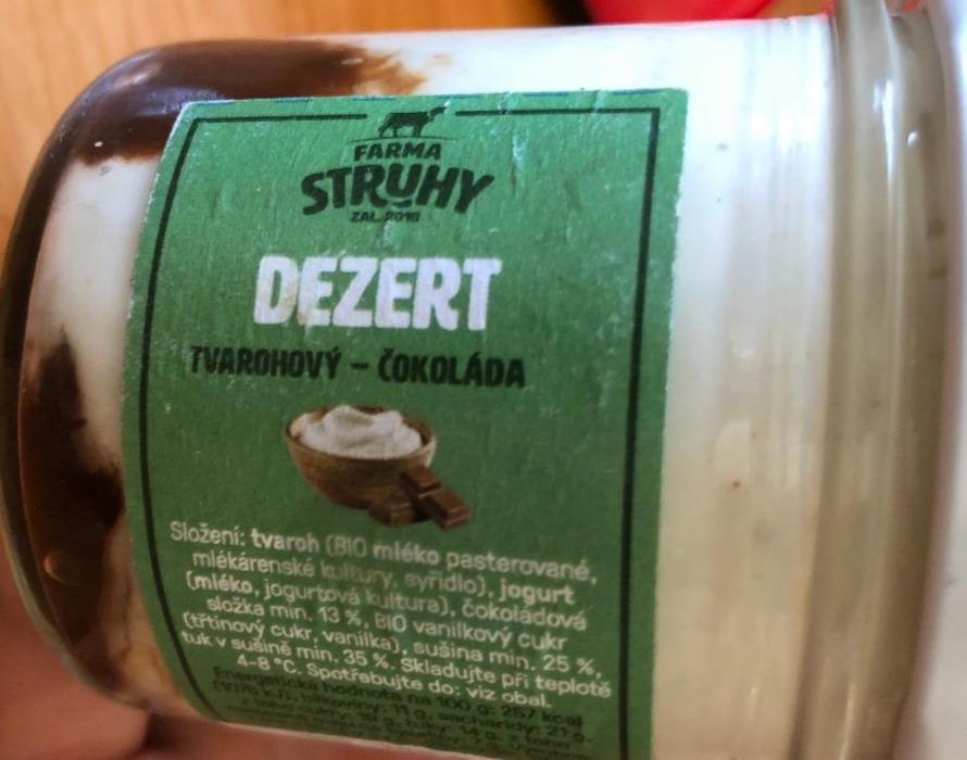 Fotografie - Dezert tvarohový čokoláda Farma Struhy