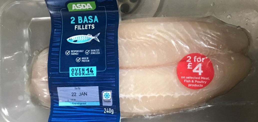 Fotografie - 2 Basa Fillets Asda