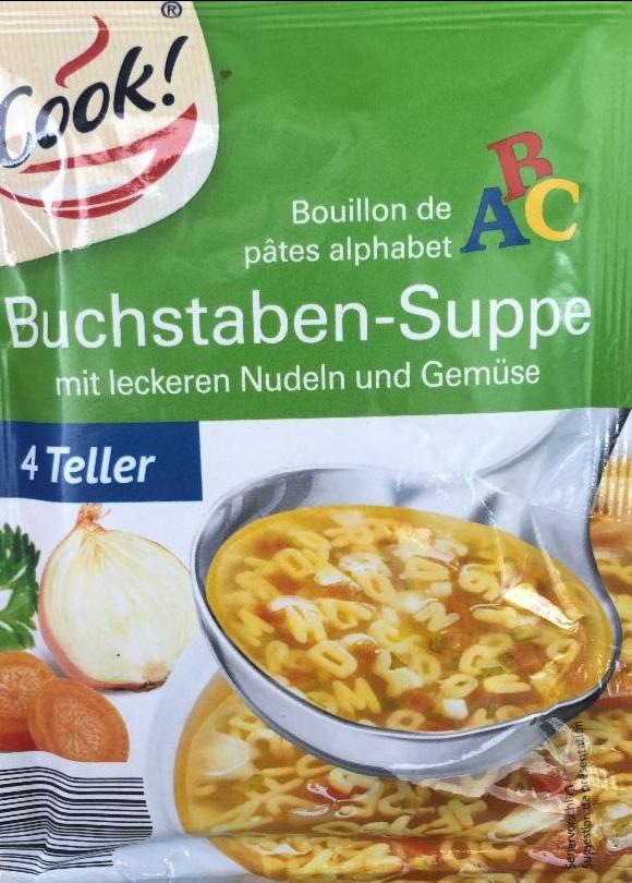 Fotografie - buchstaben-suppe nudeln und gemuse