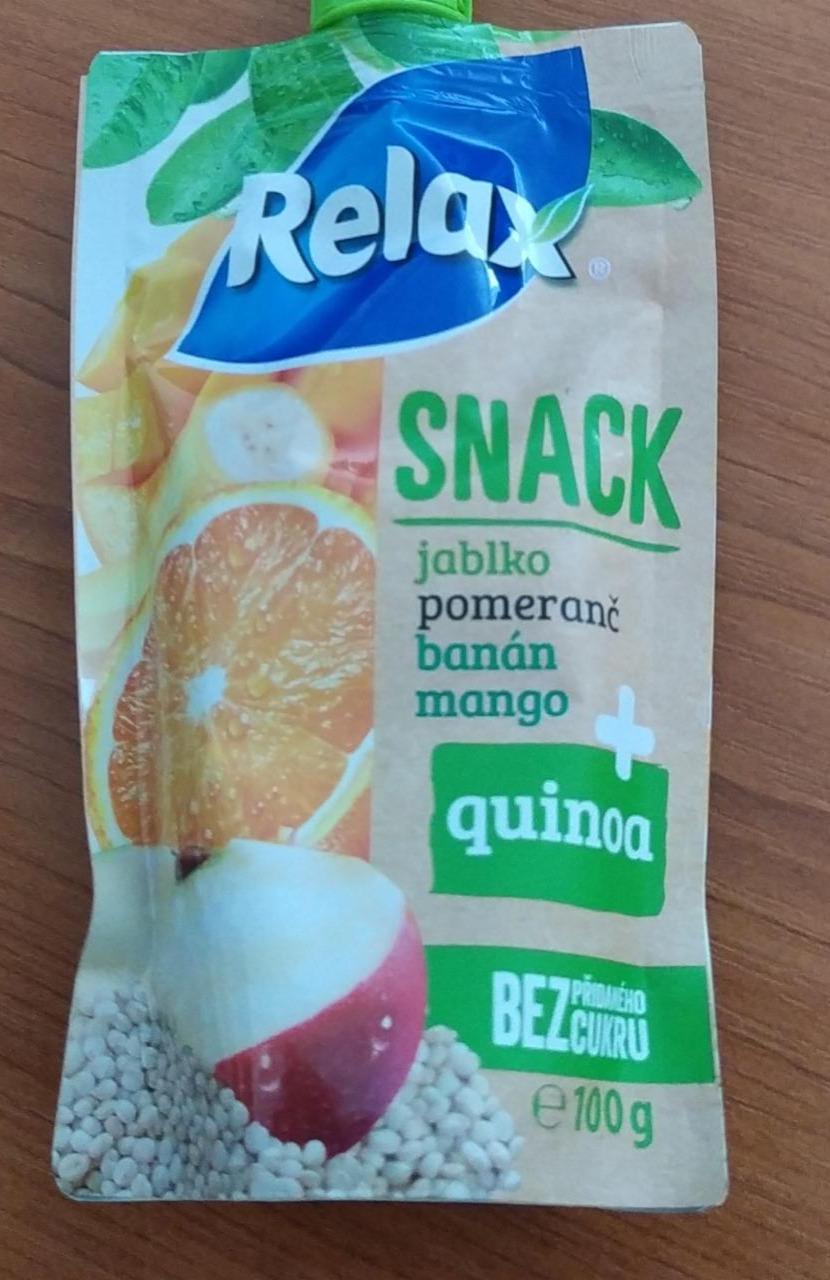 Fotografie - Snack jablko pomeranč banán mango + quinoa bez přidaného cukru Relax