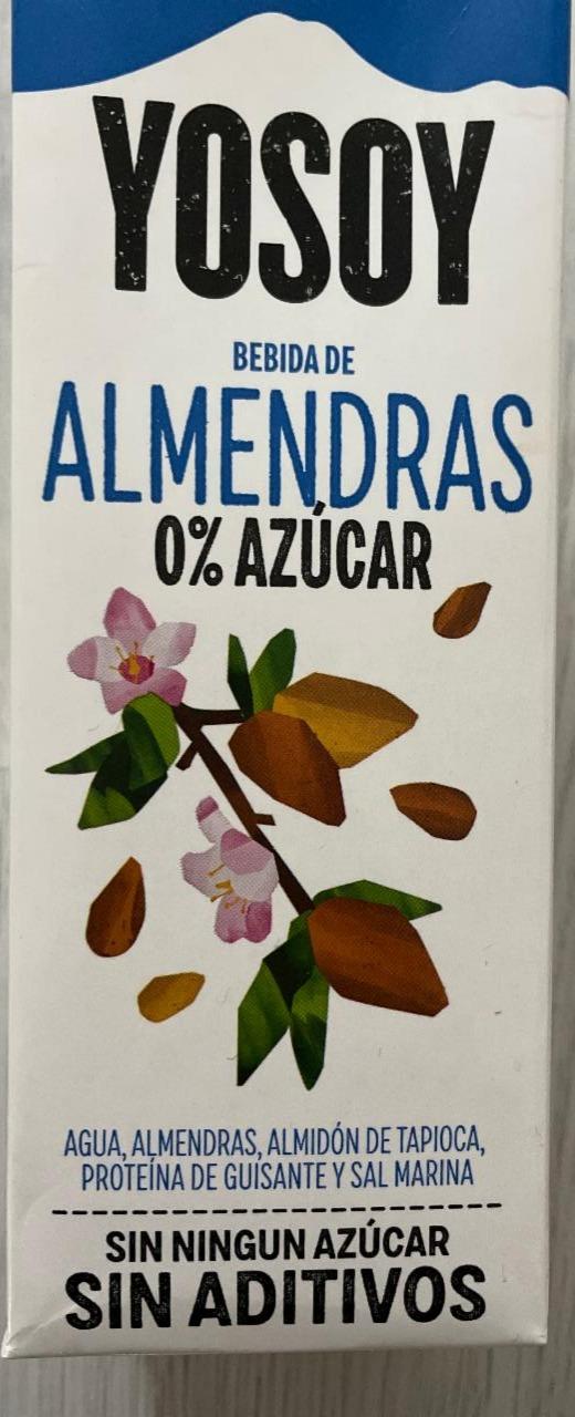 Fotografie - bebida de almendras 0% azúcar yosoy