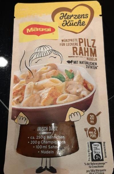 Fotografie - Würzpaste Pilz Rahm Nudeln Maggi