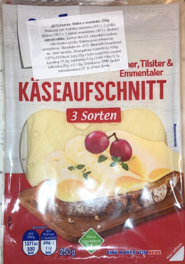 Fotografie - Käseaufschnitt 3 Sorten