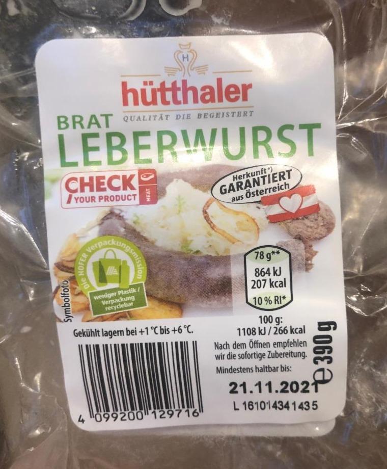 Fotografie - Brat Leberwurst Hütthaler