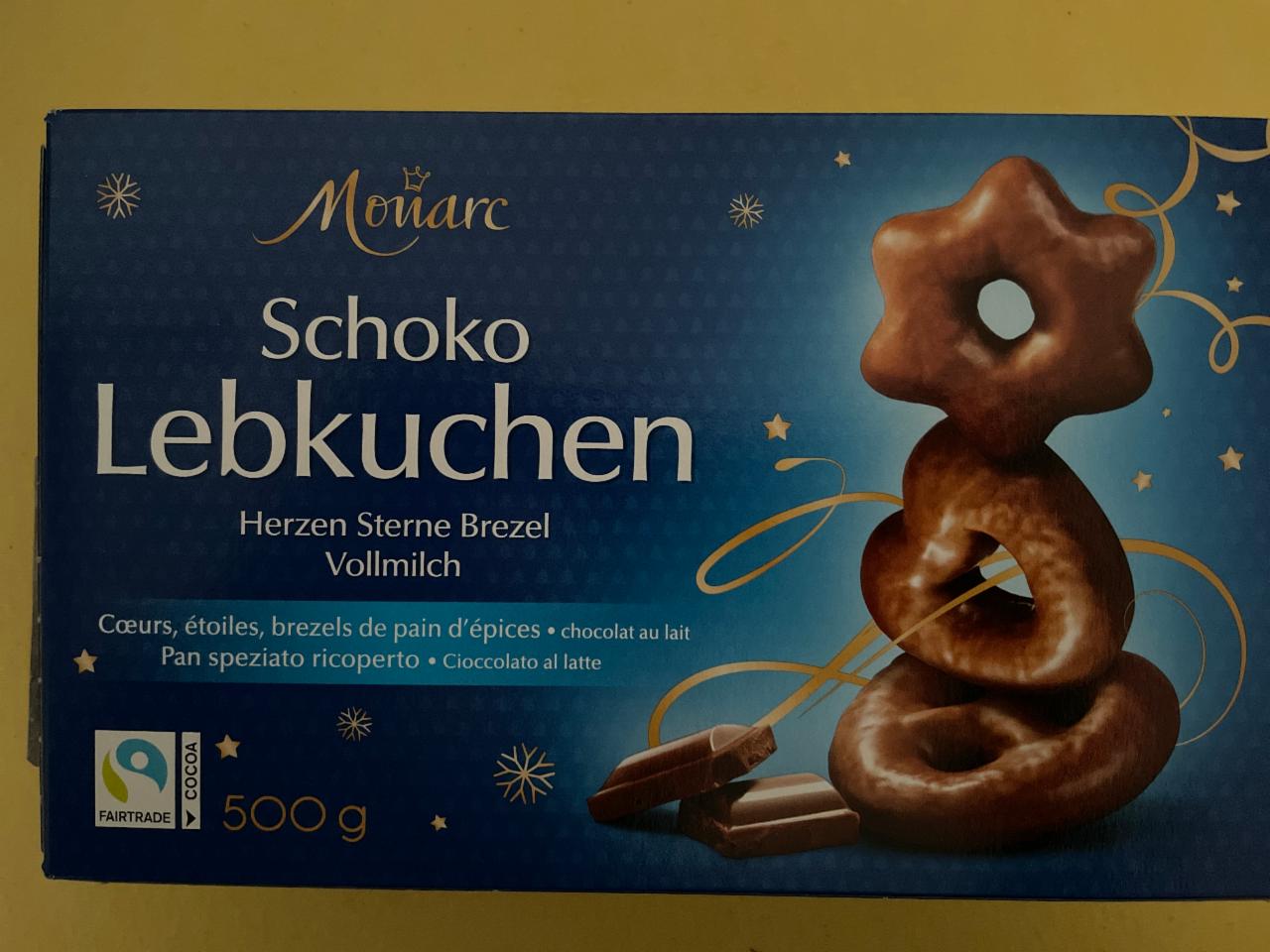 Fotografie - Schoko Lebkuchen Herzen Sterne Brezel Vollmilch Monarc