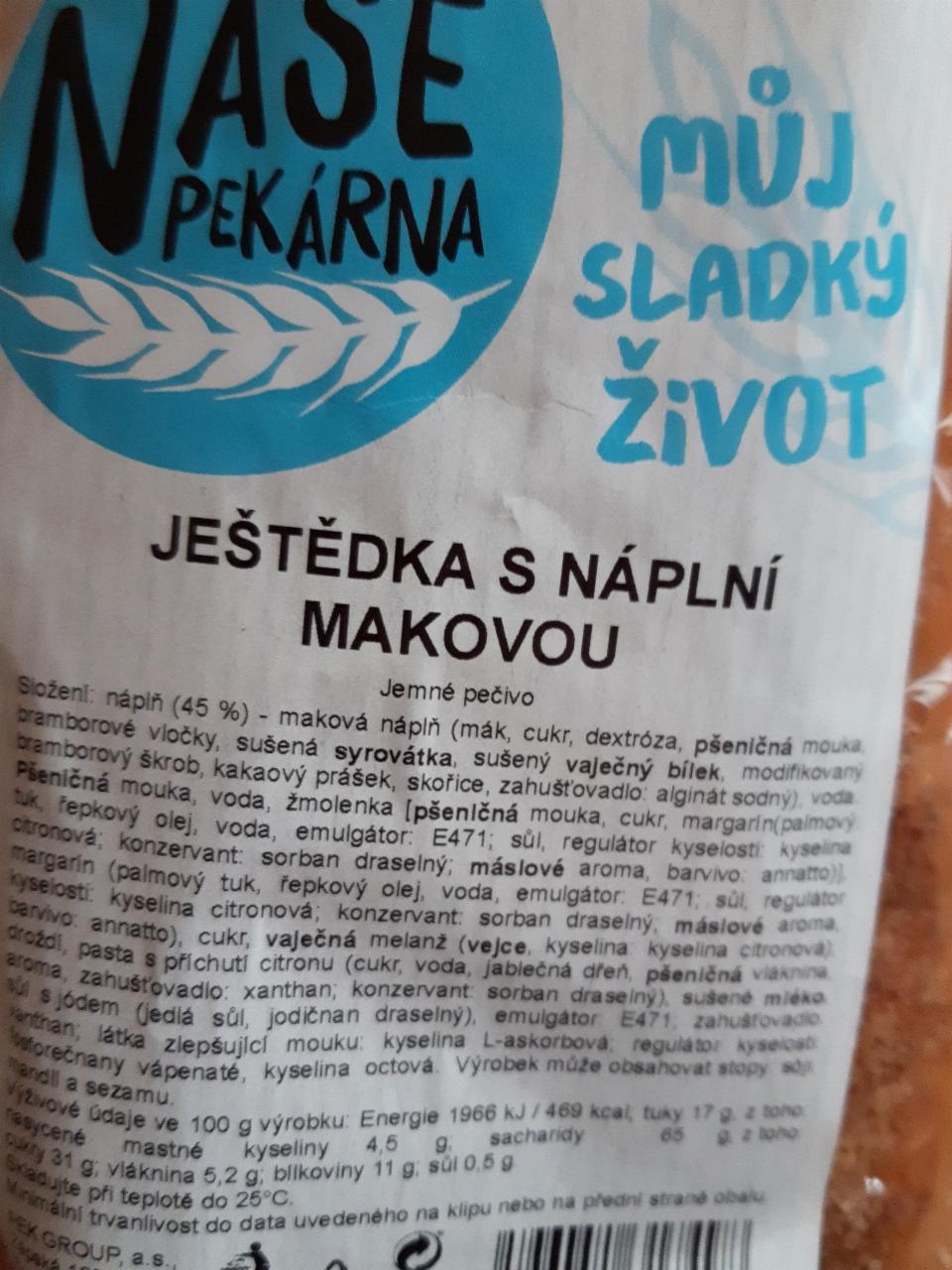 Fotografie - Ještědka s makovou náplní Naše pekárna