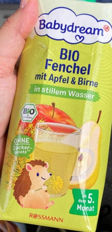 Fotografie - Bio Fenchel mit Apfel & Birne in stillem Wasser Babydream