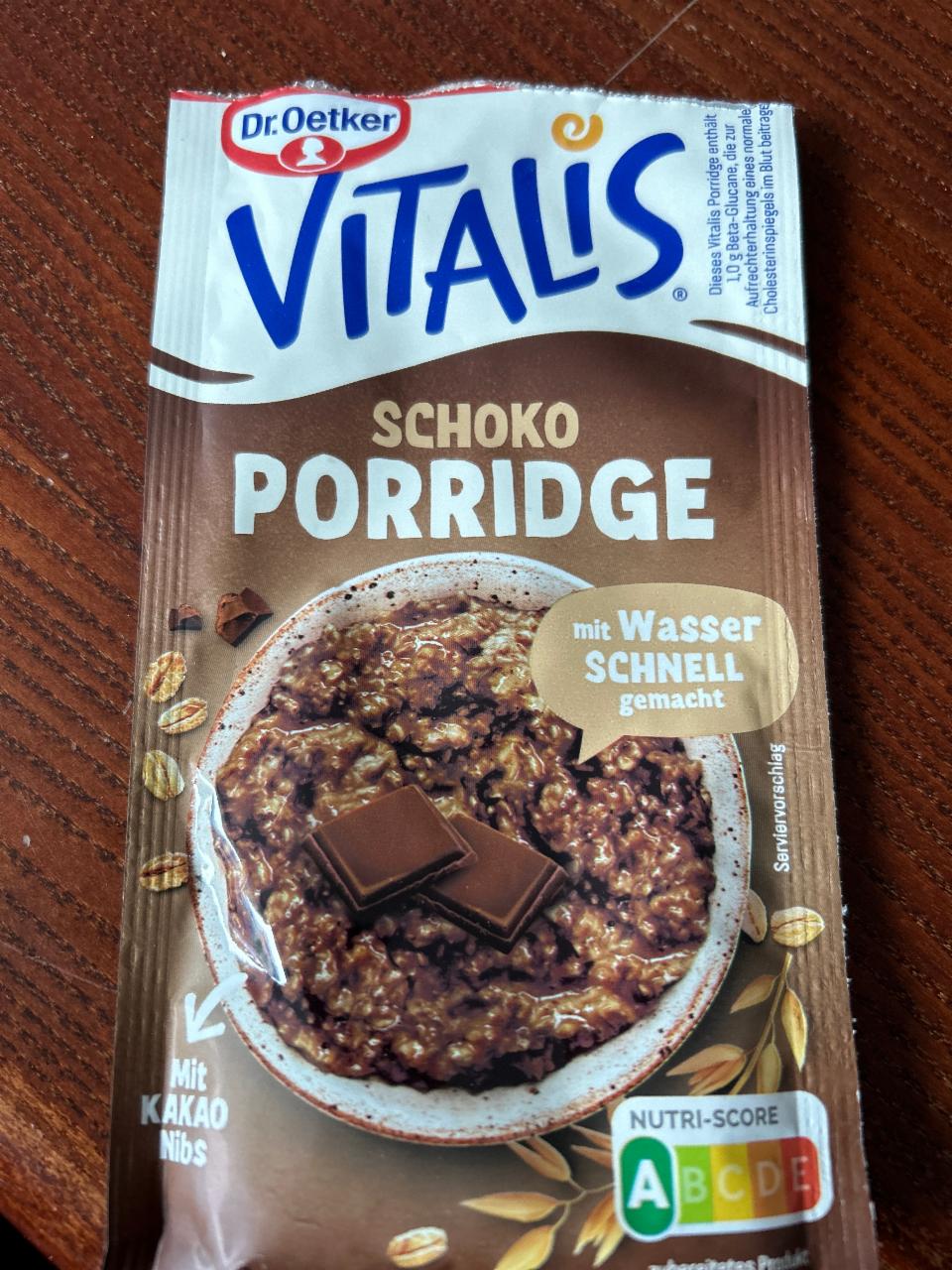 Fotografie - Vitalis Porridge Schoko Dr.Oetker